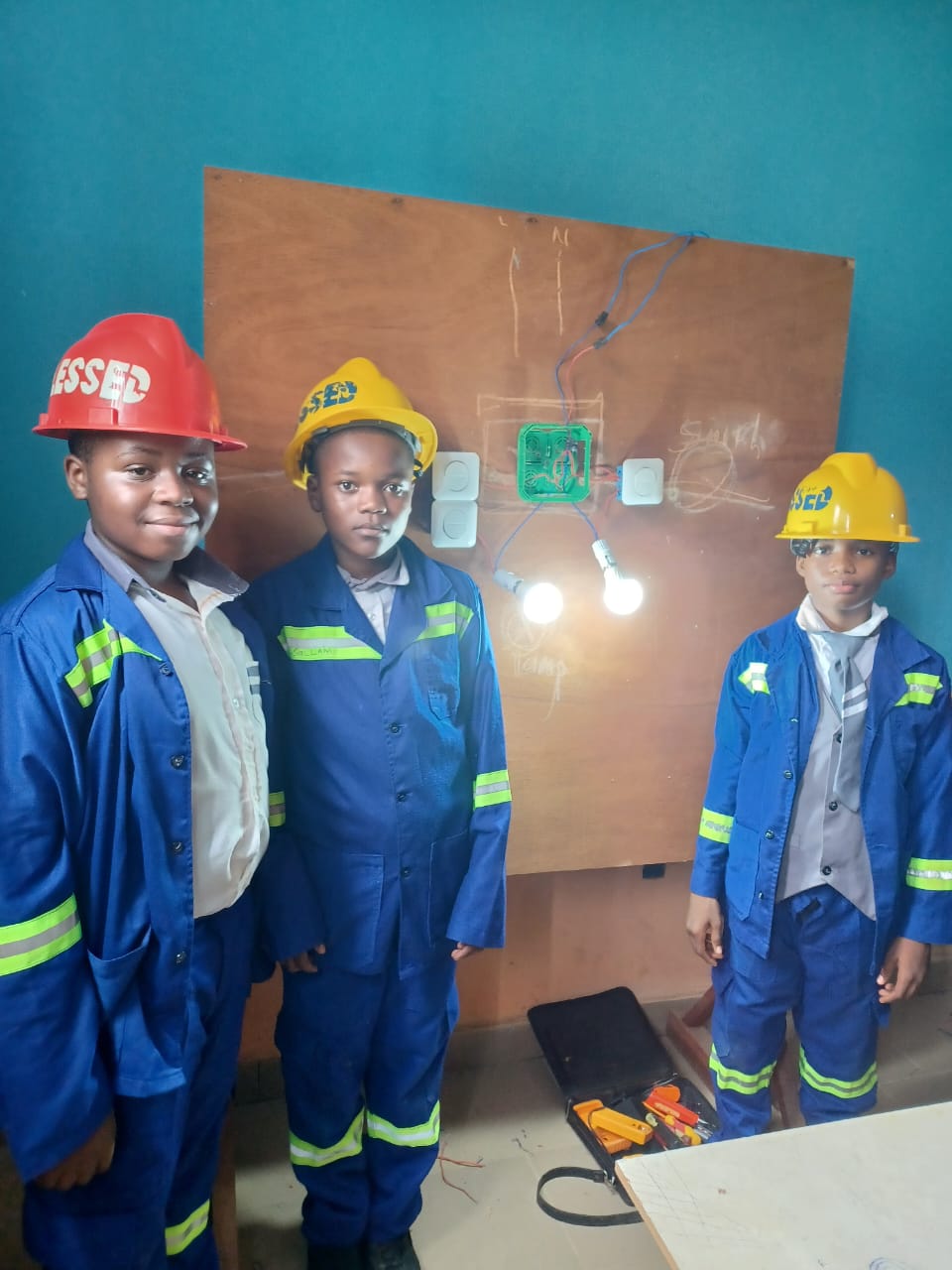Electrical installation students at BASNPS